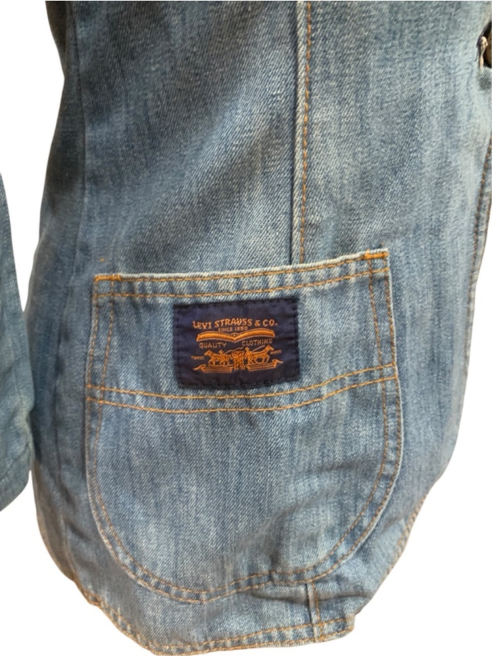 Vntg 70’s Women's Levi's Blue Denim Jean Jacket/Blazer with pockets - Picture 7 of 9